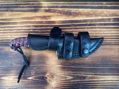 Bull Cutter Etched Layered Wood Handle