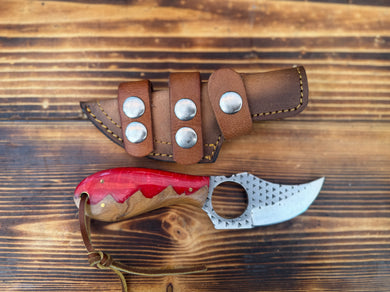 Wood and Resin Handle File Rasp Knife
