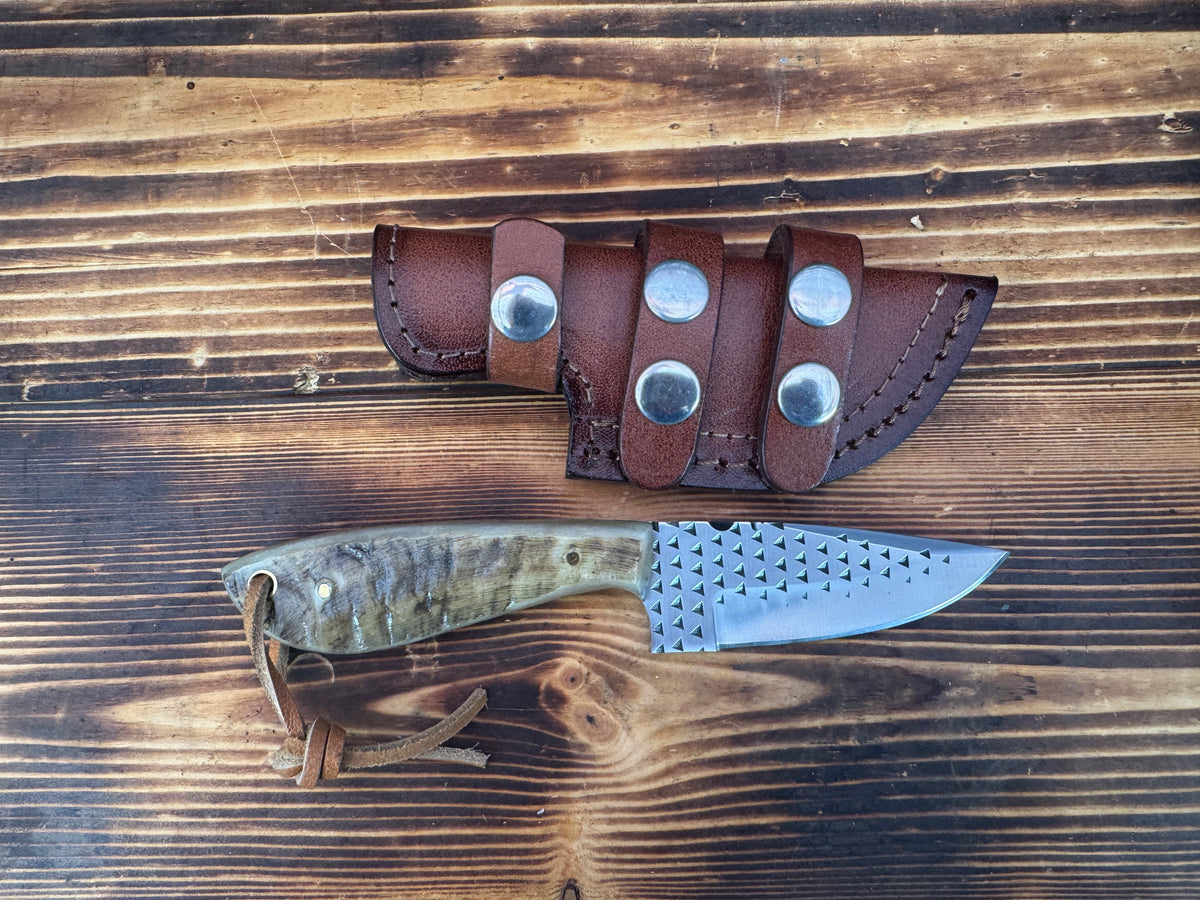Ram Horn Handle File Rasp Knife