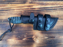 Load image into Gallery viewer, File Rasp Etched Layered Wood Handle Knife