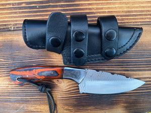 Layered Wood Handle File Rasp Knife