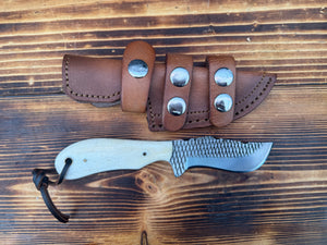 File Rasp Bone Handle Knife
