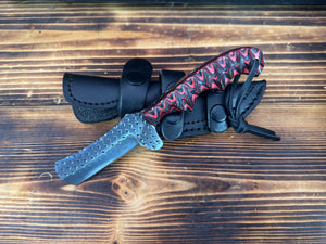 Bull Cutter Etched Layered Wood Handle