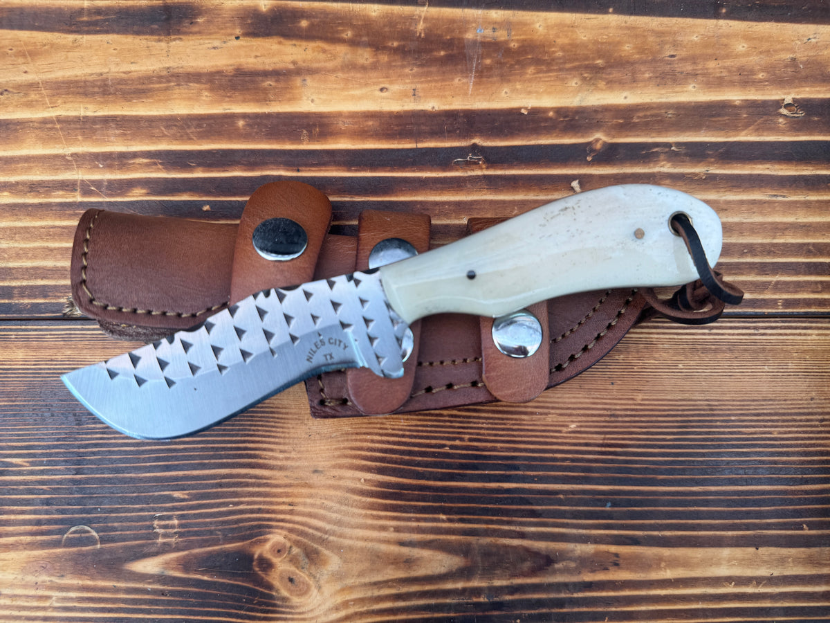 File Rasp Bone Handle Knife