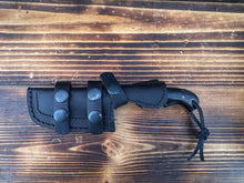 Load image into Gallery viewer, Bull Nose File Rasp Buffalo Horn Handle Knife