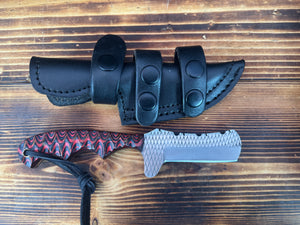 Bull Cutter Etched Layered Wood Handle