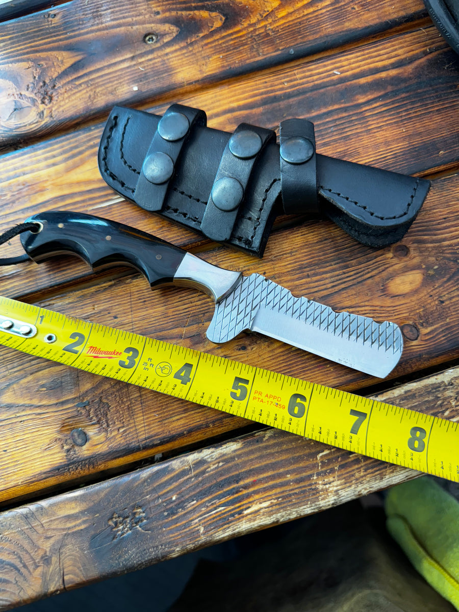 Bull Nose File Rasp Buffalo Horn Handle Knife – Niles City Knives