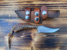 Load image into Gallery viewer, File Rasp Orange Pine Cone Handle Knife