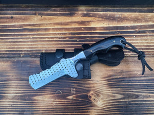 Bull Nose File Rasp Buffalo Horn Handle Knife