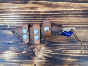 Gut Hook File Rasp Wood/Resin Handle Knife