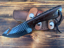 Load image into Gallery viewer, Gut Hook File Rasp Wood Handle Knife