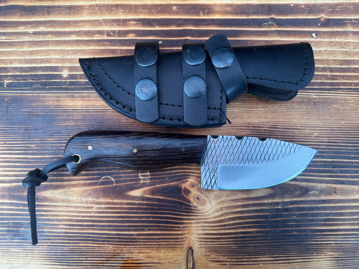File Rasp Wood Handle Knife