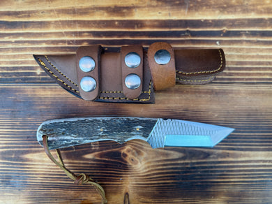 Tanto File Rasp Deer Stag Handle Knife