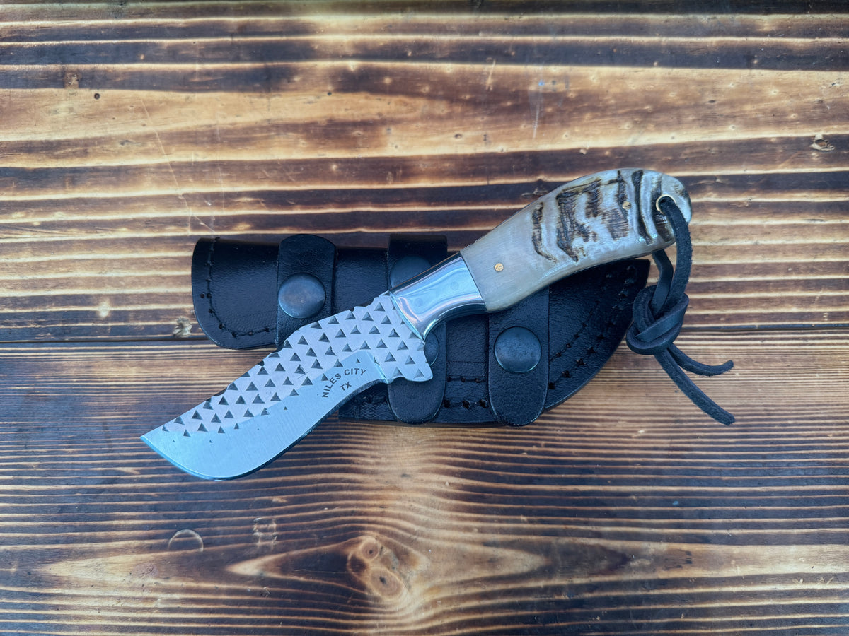 Ram Horn Handle File Rasp Knife – Niles City Knives